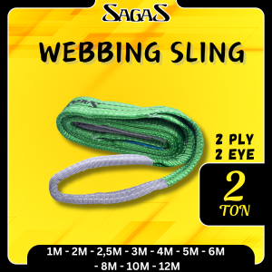 Webbing Sling 2 Ton, 2 Ply 2 Eye