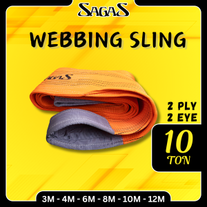 Webbing Sling 10 Ton, 2 Ply 2 Eye SAGAS