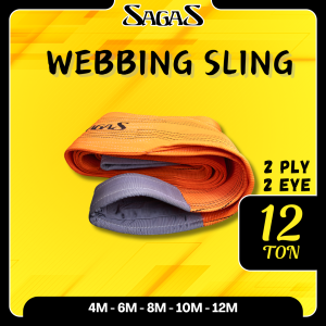Webbing Sling 12 Ton, 2 Ply 2 Eye SAGAS