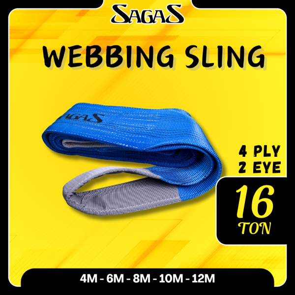 Webbing Sling  16 Ton 4 Ply 2 Eye SAGAS
