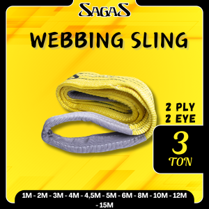 Webbing Sling 3 Ton ,2 Ply 2 Eye SAGAS