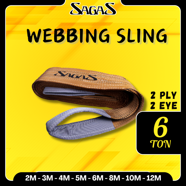 Webbing Sling 6 Ton 2 Ply, 2 Eye SAGAS