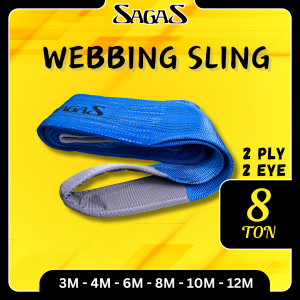 Webbing Sling 8 Ton, 2 Ply, 2 Eye SAGAS