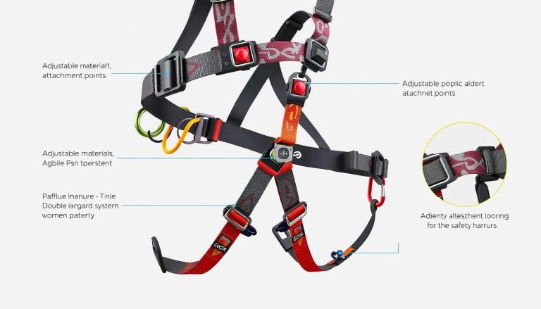 body harness with double lanyard