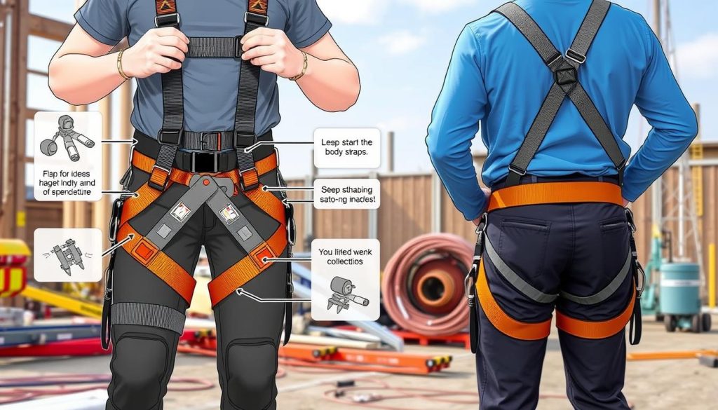 cara pemakaian body harness