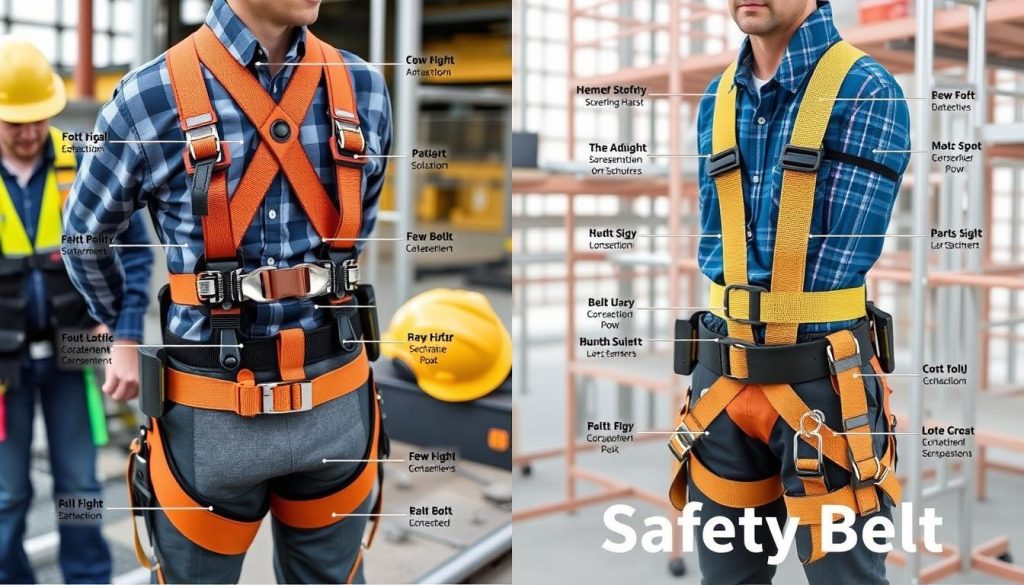 perbedaan safety harness dan safety belt