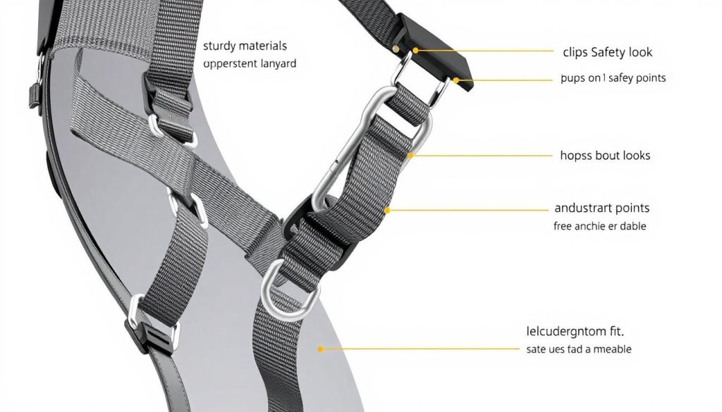spesifikasi body harness double lanyard