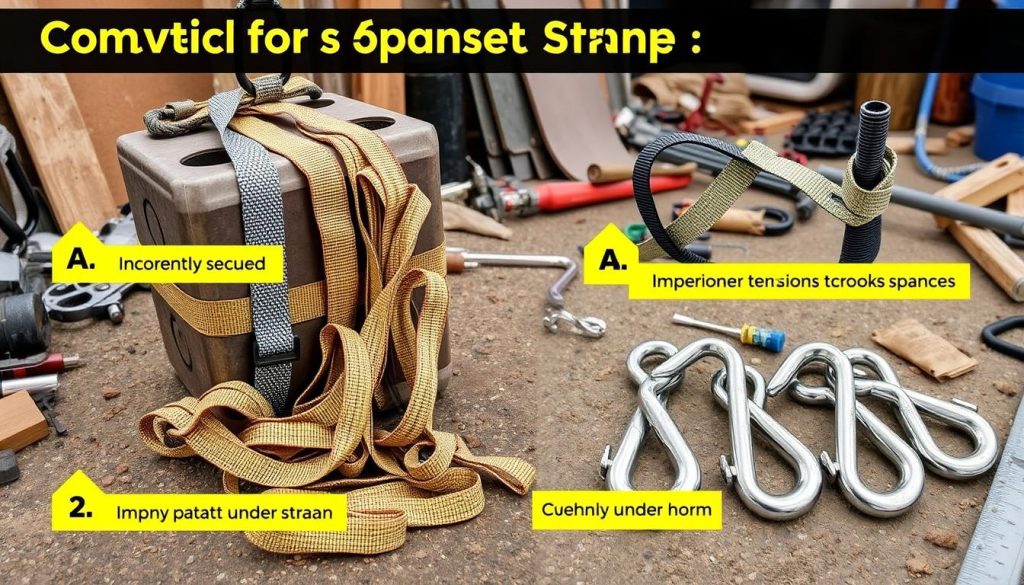 kesalahan penggunaan tali spanset kesalahan penggunaan tali spanset