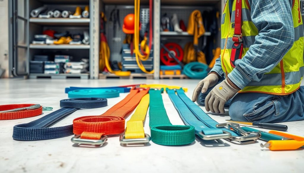 persiapan penggunaan webbing sling