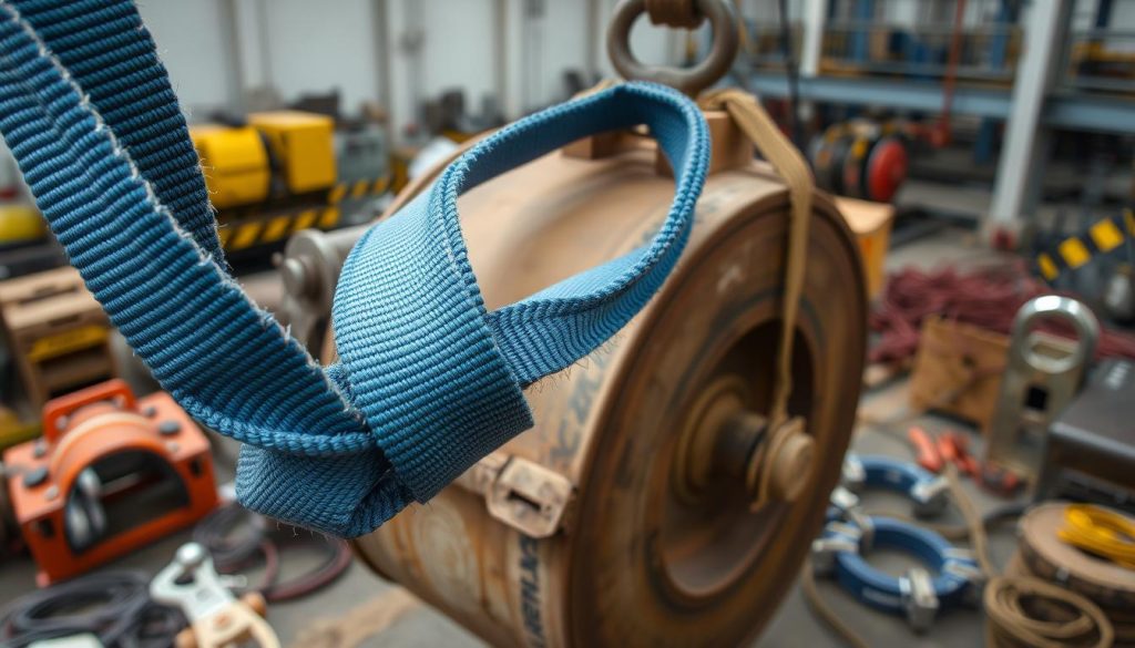 kesalahan penggunaan webbing sling