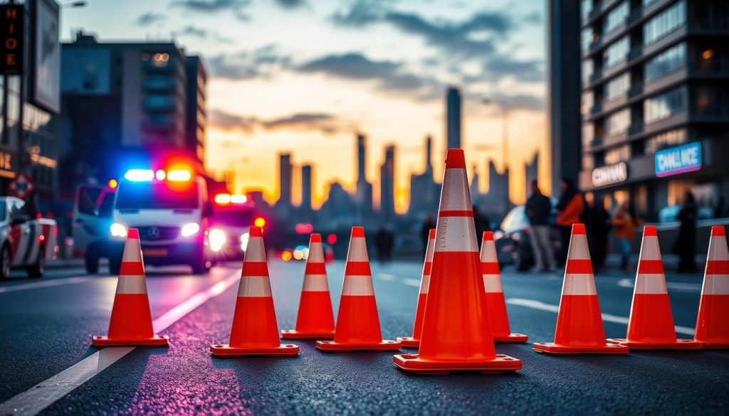 penggunaan cone polisi