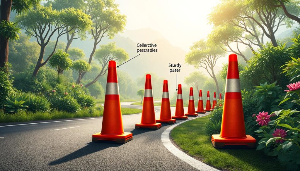 standar keamanan cone jalanan