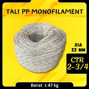 Tali PP polypropylene Mono / Nylon Strip Biru CIR 2-3/4" 22 mm