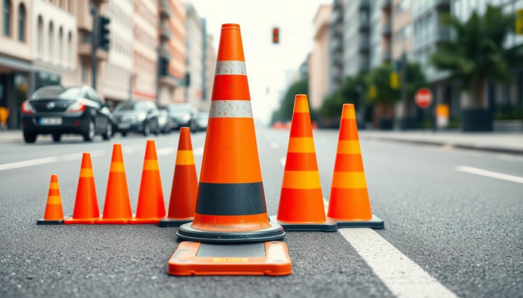 perbandingan ukuran traffic cone