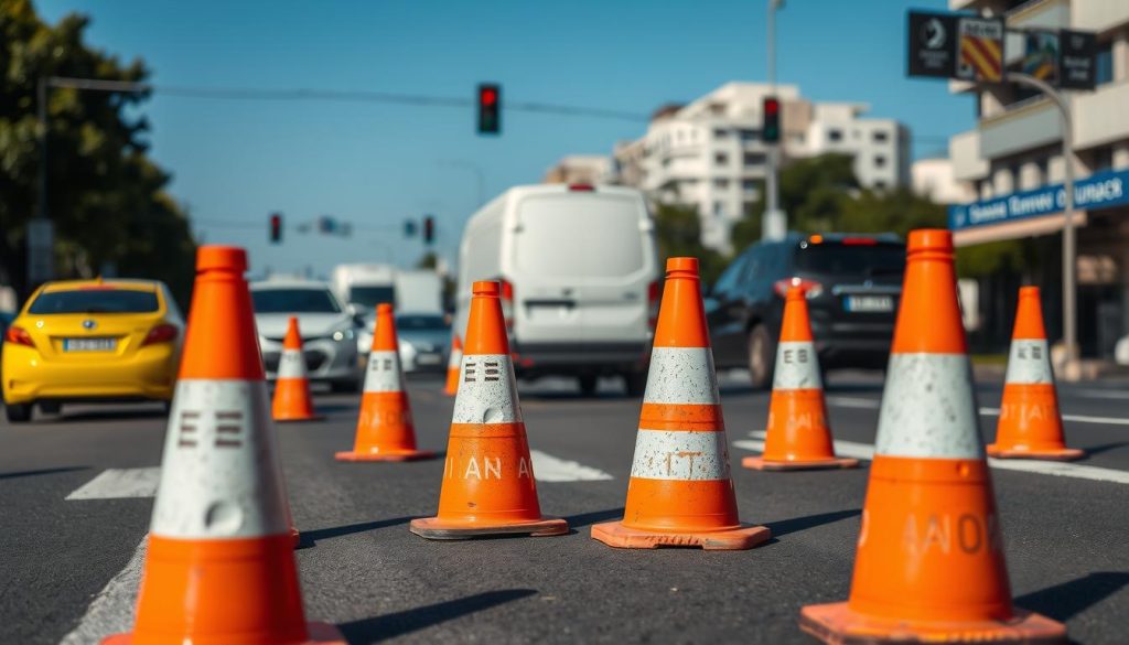 traffic cone di jalan traffic cone di jalan