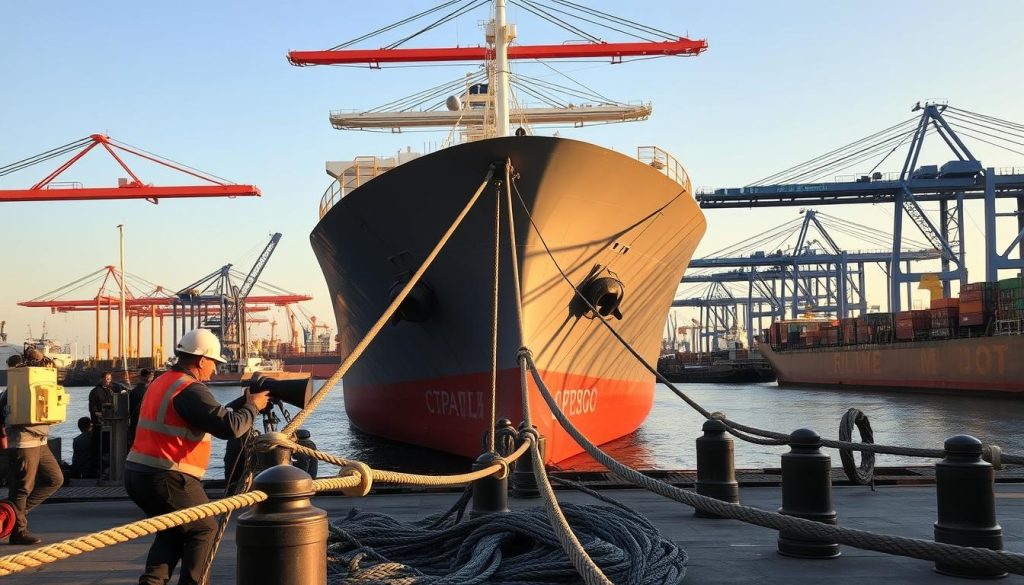 proses tambat kapal pelabuhan