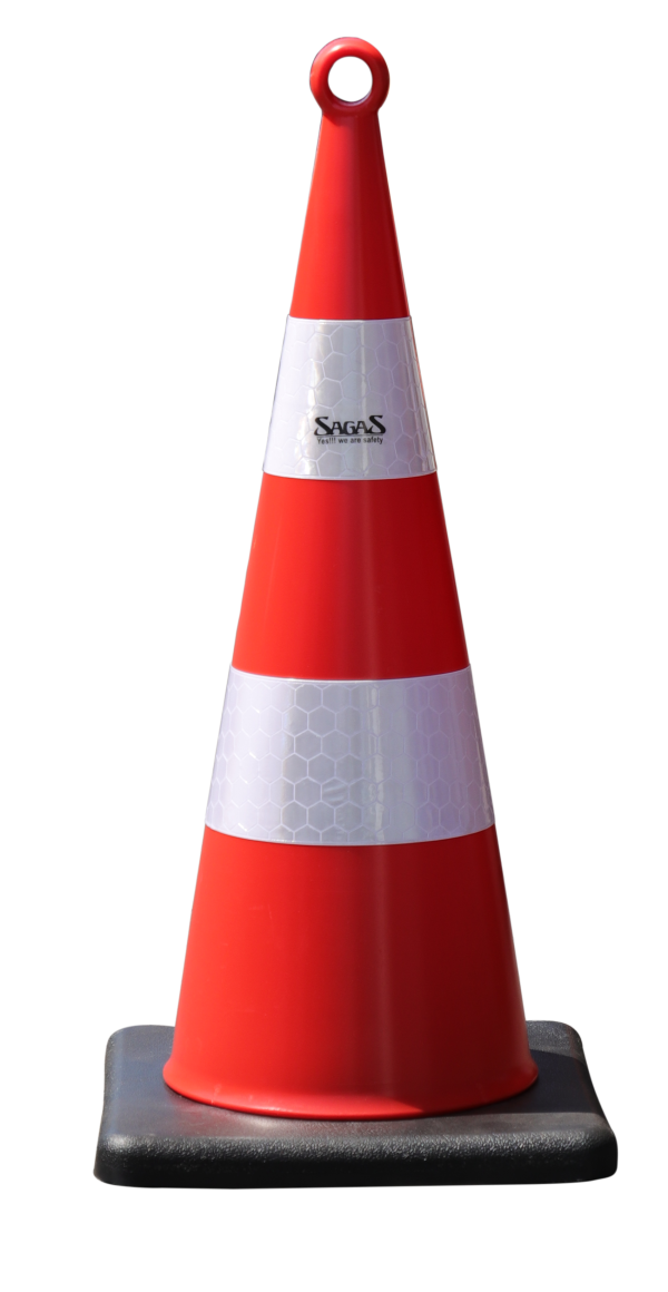 Traffic Cone Alas Hitam with hole SAGAS 80 CM