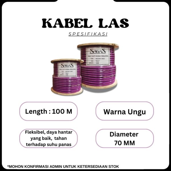 Copy of WEBBING(1) Kabel Las 70 MM Ungu SAGAS